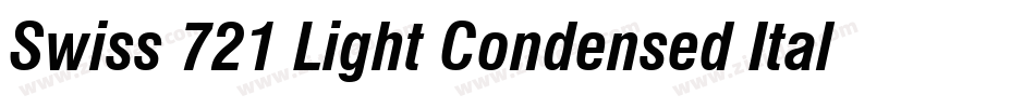 Swiss 721 Light Condensed Italic BT字体转换